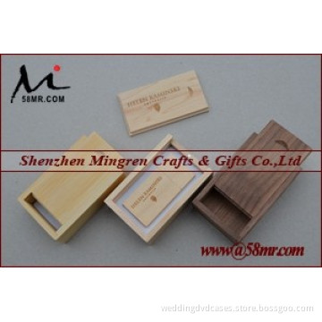 2015 Mini Wood USB Flash Drive Case Packaging Gift Box Holder